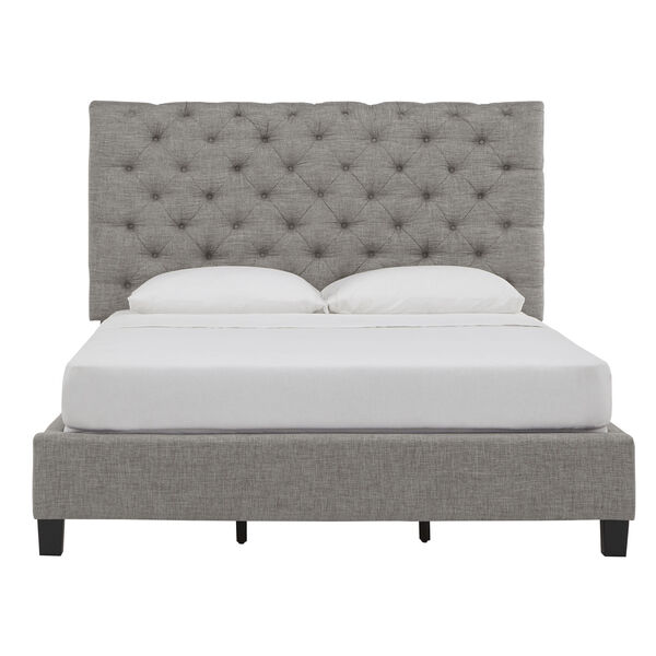 Charolette Gray Adjustable Tufted Roll Top Queen Bed, image 2